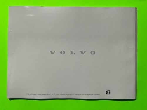 2017 Volvo S90 Factory Owners Manual Supplement Set & Case *OEM* - Foto 7 di 7