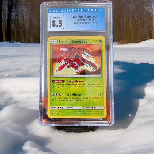 2017 Pokemon Shining Genesect #9 Shining Legends - Rare Holo - NM/MINT CGC 8.5 - Picture 1 of 2