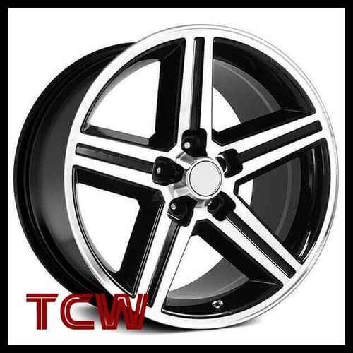(4) 18" IROC WHEELS 18X8" BLACK RIMS 5X4.75" 4.5" BS FIT FIREBIRD 1967-1969 - Picture 1 of 12