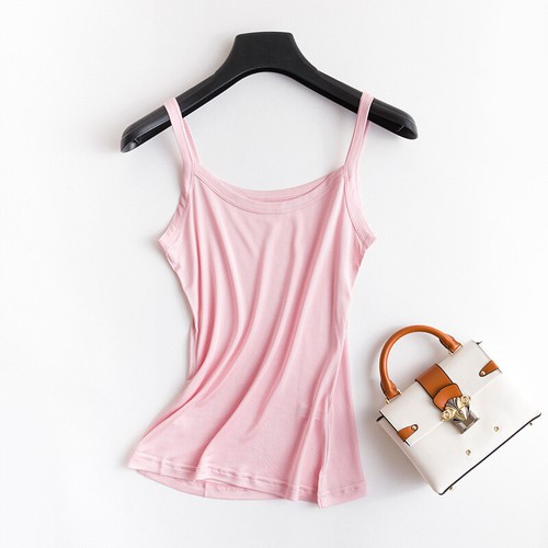 Women's Silk Camisole Blouse Mulberry Silk Tank Tops Cami Top Spaghetti KT3S16 - Picture 17 of 19