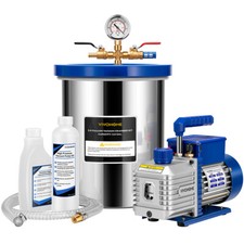 3 Gallon Vacuum Chamber W 3.5cfm Vacuum Pump Kit 14hp Single Stage 110v