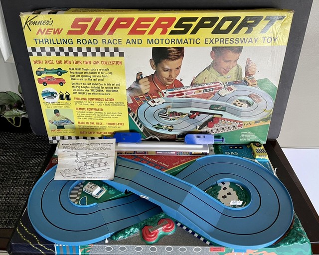Vintage 1968 Kenner Super Sport Thrilling Road Race & Motormatic Expressway Toy Vintage 1968 Kenner Super Sport Thrilling Road Race & Motormatic Expressway Toy