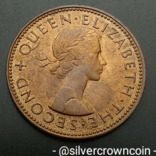 New Zealand 🇳🇿 Half Penny 1964. KM#23.2. 1/2 Cent Coin. Hei Tiki. QEll.  - Picture 2 of 7