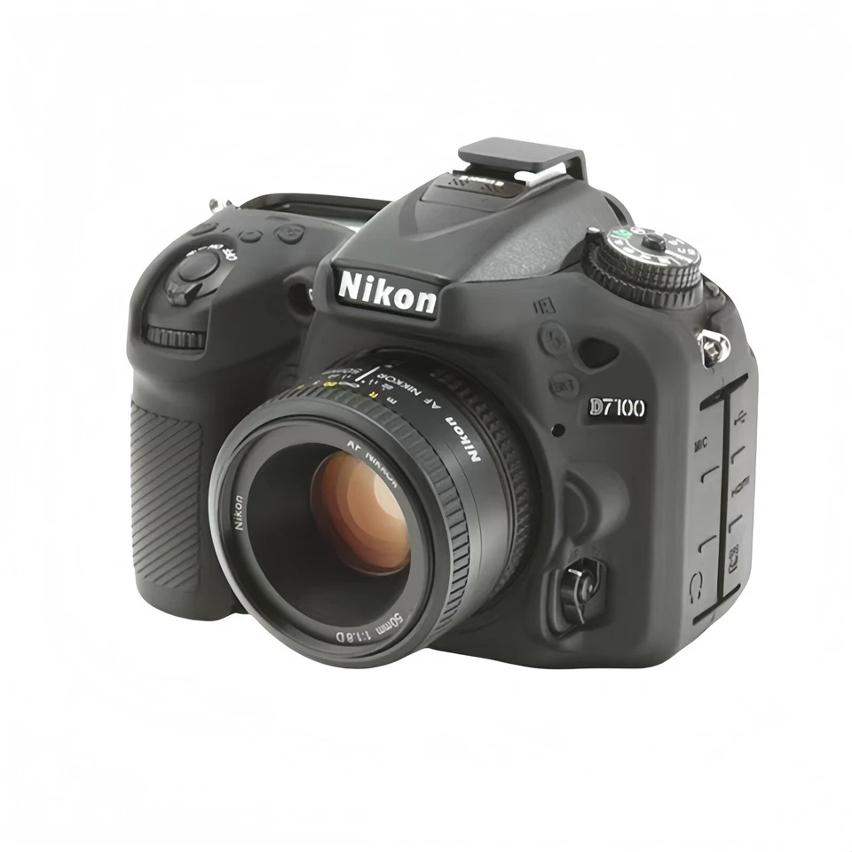 Capa protetora para câmera. Capa macia de silicone anti-queda. Para Nikon D7100 - Imagem 3 de 4