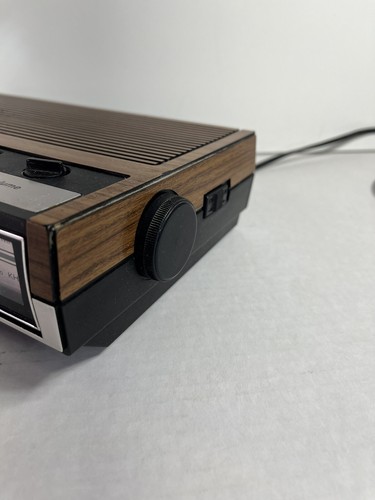 Vintage General Electric GE 7-4633D Alarm Clock : AM/FM Radio Wood Grain Tested - Picture 4 of 9