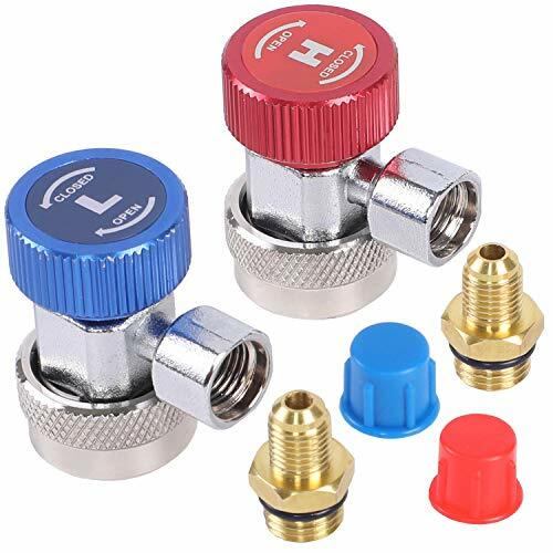 JIFETOR AC R134A Quick Coupler Adapter Kit HVAC Adjustable High Low Connector... - Picture 1 of 7