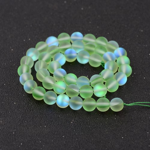 Mystic Aura Quartz Gemstone Loose Beads Natural Quartz Matte Stone 6mm 8mm 10mm - Picture 22 of 37