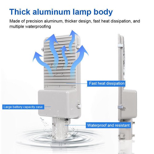 PFCTART Super Bright LED Solar Street Light Dusk to Dawn Road Lamp+Arm+Remote - Picture 12 of 12