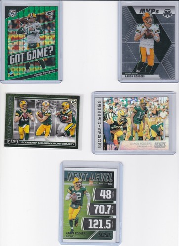 AARON RODGERS '20 MOSAIC GOT GAME-GREEN PRIZM PARALLEL INSERT CARD-GRAB IT TODAY - Picture 2 of 17