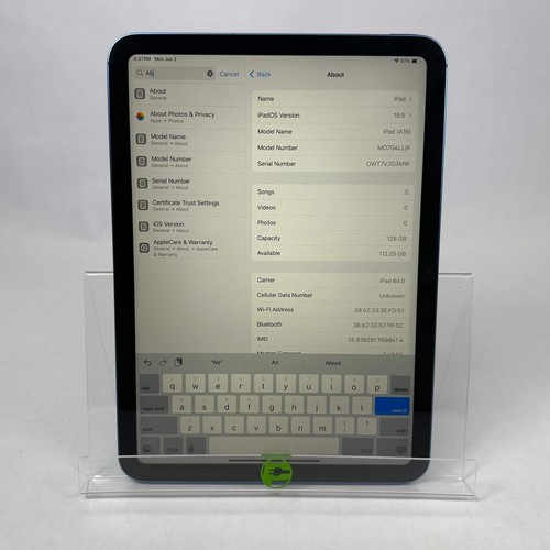Apple iPad 11" (A16) 128 GB sbloccato blu MD7G4LL/A - Foto 2 di 9