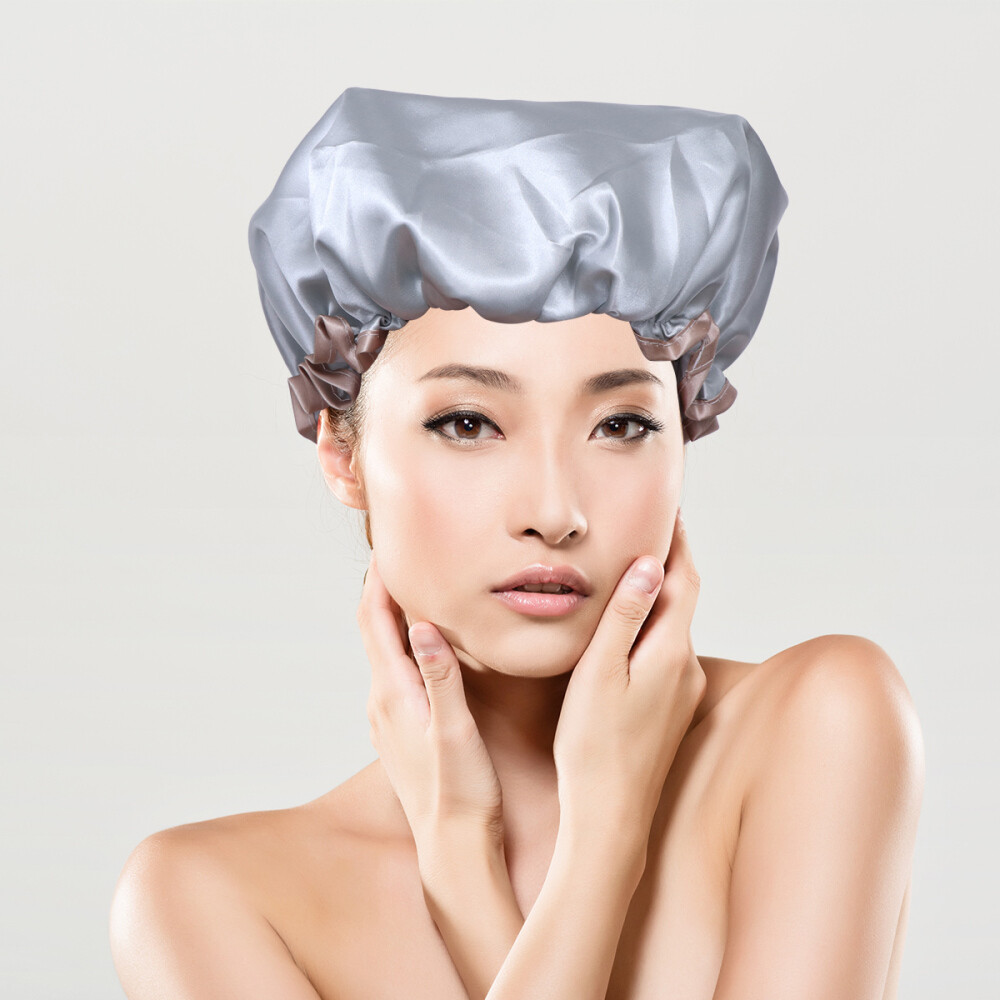 1pc Double Layer Shower Bath Hat Beautiful Thicken DoubleDeck Shower for Girl eBay