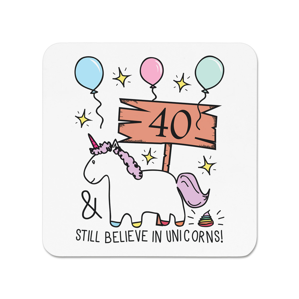 40th Birthday Still Believe In Unicorns Fridge Magnet - Funny Happy