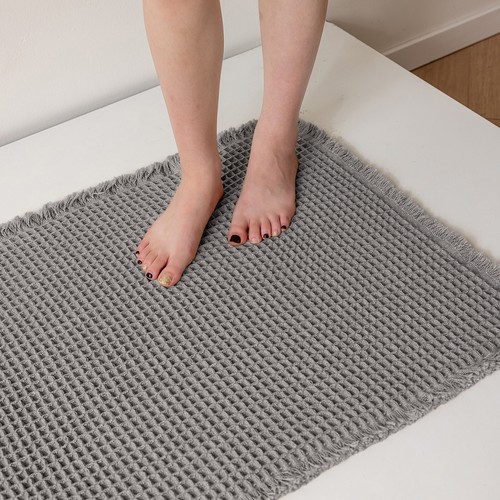 Waffle Woven Bathroom Mat Shower Bath Mat Machine Washable Antislip Area Rug US - Picture 9 of 42