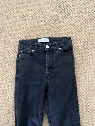 Zara High Waisted Flare Jeans Schwarz Damen Größe 2 Hose  - Bild 2 von 4