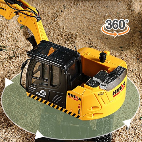1:50 Excavator Toy Construction Vehicle Diecast Metal Model Toys for Boys Yellow - Picture 2 of 13