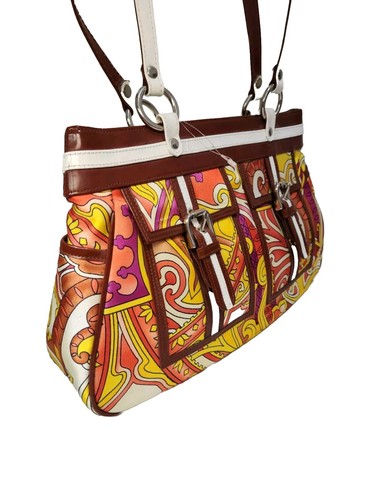 Seltene Isabella Fiore Floral Limited Edition Schultertasche Handtasche - Bild 3 von 9