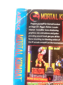 Mortal Kombat Authentic Sega CD Back Cover Art Only Rear Artwork OEM PLEASE READ