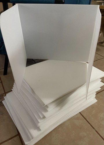 Opaque White Waterproof Durable Plastic Privacy Shield Divider, Classroom Folder - Picture 3 of 4
