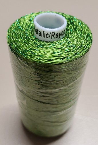 Wonderfil Dazzle Green 200yd 15/85 Metallic Rayon Thread Quilt Sew Embroidery - Picture 6 of 6