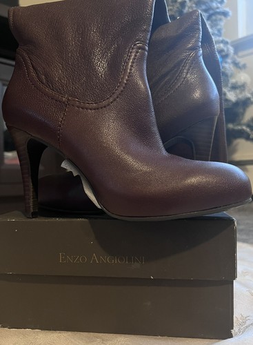 New Enzo Angiolini EA Gibbons Heeled Leather Brown Boots Size 6 Rare!! - Picture 6 of 9