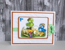 Card Kit Fall Theme Autumn Songbirds Total 4 cards and 4 envies