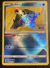 Radiant Blastoise 018/078 Pokémon GO Holo NM