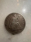 1853 Seated Liberty Half Dollar 50c w/ Arrows & Rays