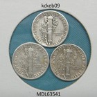 Mercury dime lot of 3, 1941-P, 1942-P, 1943-P.  90% silver coins — photo 2