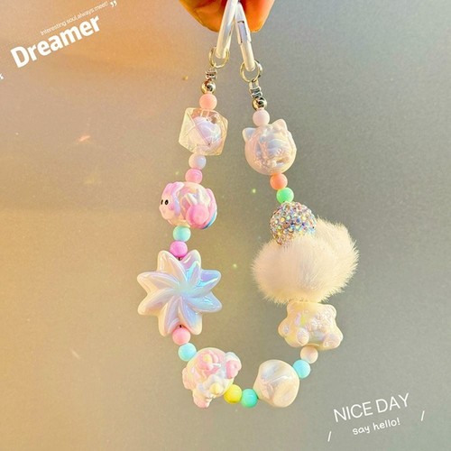 Doll Chain Bag Pendant Keychain Colorful Phone Charm Rope New Phone Lanyard - Photo 5 sur 10
