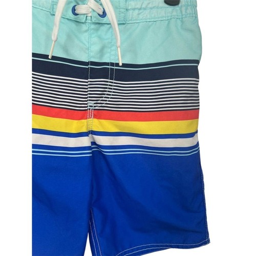 Old Navy Boys Multicolor Striped Swim Trunks Size M 8 Quick-Dry Lined - Picture 5 of 9