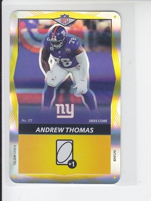 2025 NFL UNO Elite Football Foil SP ANDREW THOMAS YELLOW Giants #172