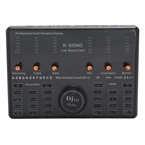 Live Sound Card Intelligent Noise Reduction Multi Sound Effects 48KHZ Output CB - Afbeelding 3 van 24