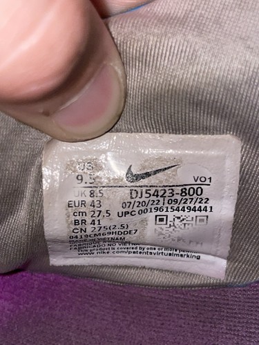 Zapatos de baloncesto Nike LeBron Chosen 1 naranja púrpura vivo DJ5423-800 talla 9,5 - Imagen 10 de 10