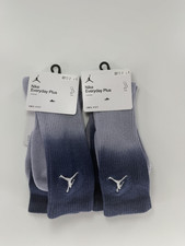 Nike Jordan Jumpman Indigo Navy Gradient 2 Pairs Socks HJ2446-410 Mens L 8-12