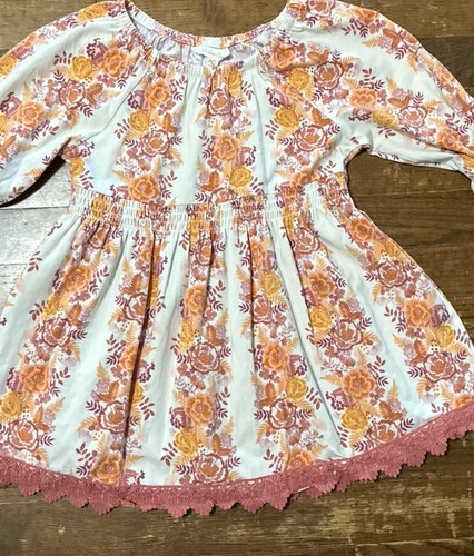Matilda Jane Girls Sz 8 Just Imagine Charlotte Floral Print Peasant Top Tunic - Picture 5 of 11