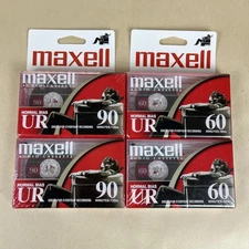 Maxell Audio Cassette Tapes Normal Bias lot UR 90 & 60 minutes New Sealed