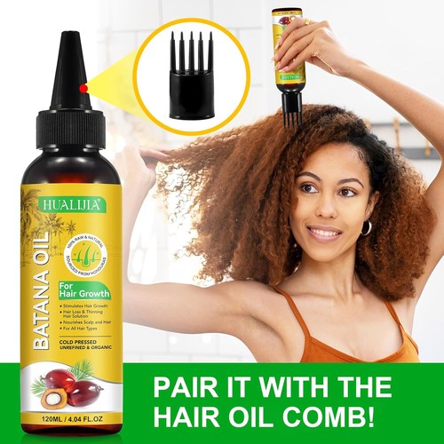 HUALIJIA Batana Oil Hair Growth (120ml), Organic Repair Damaged Hair Skin 50%OFF