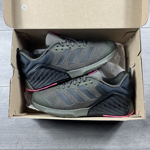Adidas Dropset 3 Shadow Weight Lifting ‘Olive / Pink’ - Size UK 7 / EU 40 2/3 - Picture 3 of 9