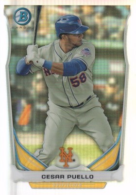 2014 Bowman Chrome Prospects Refractors #BCP34 Cesar Puello Rookie RC Card /500