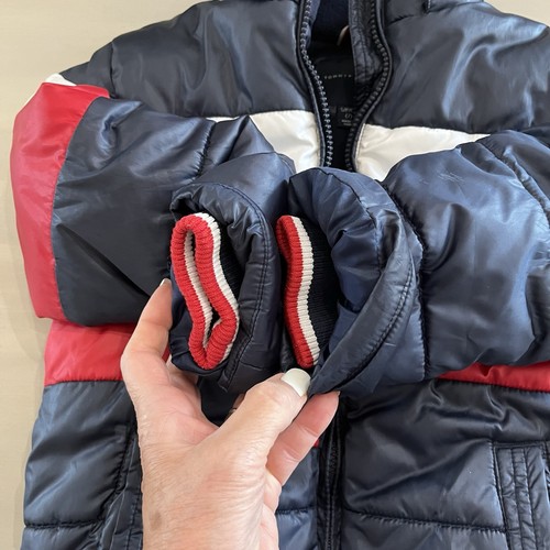 Unisex Kinder Tommy Hilfiger Puffer Mantel Winterjacke Herz Logo 7 blau rot weiß - Bild 4 von 7