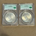 1923 Peace Dollars (Lot of 2) CAC MS 64 Free Shipping!