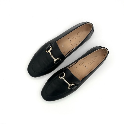 Mocasines Joie Cuero Horsebit Negro Preppy Talla 8 Clásicos Chic Minimalista Lujo - Imagen 3 de 9
