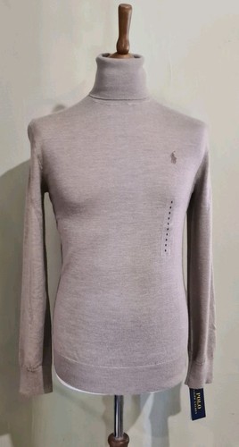 Polo Ralph Lauren Washable Merino Wool Turtleneck Sweater Brown Size Small - Picture 5 of 11