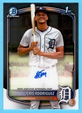 Cris Rodriguez 2025 Bowman Chrome 1st Year Prospect Autograph Detroit Tigers
