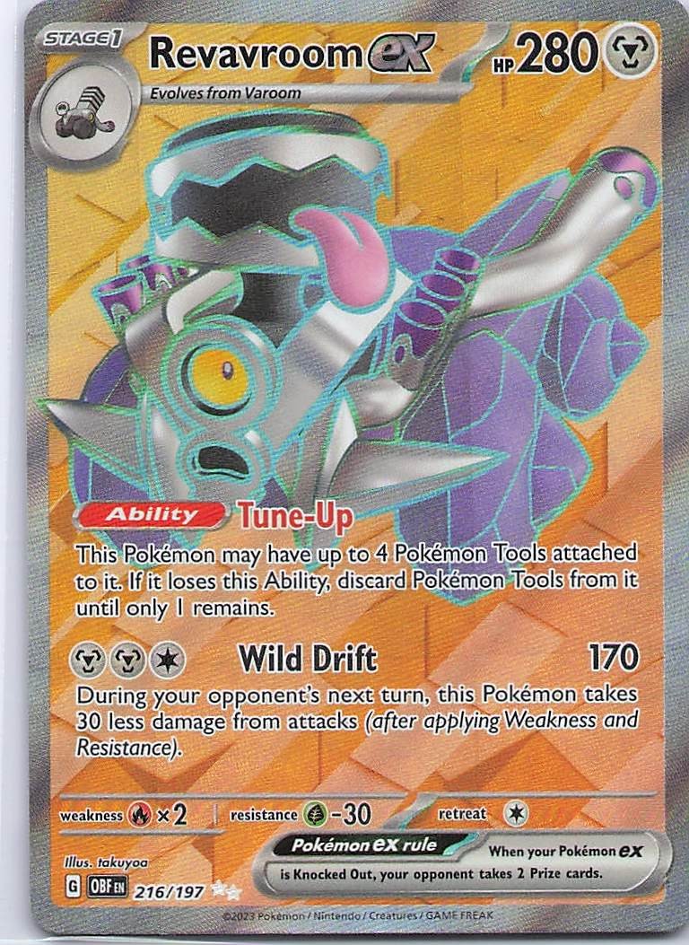 Revavroom ex Ultra Rare SV03: Obsidian Flames 216/197 NM