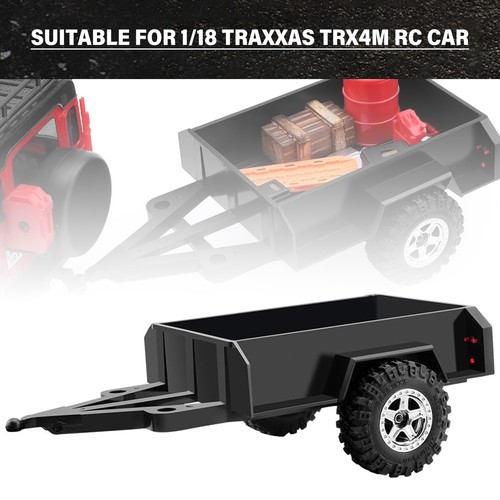 Trailer with Hitch RC Crawler for TRX4M Defender 1/18 RC Crawler Upgrade - Picture 2 of 8