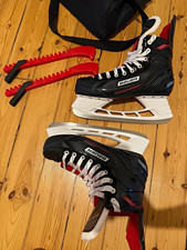 Bauer NSX Ice Hockey Skates UK 9 Black/White/Red with Bag & Guards