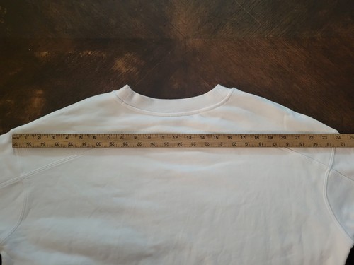 Lululemon Sweatshirt Mens X-Large White Logo Print Pullover Cozy Crew Neck XL - Picture 7 of 10