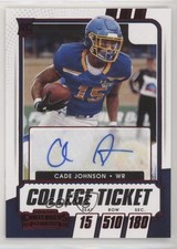 2021 Contenders Draft Picks College Game Ticket Red Cade Johnson #319 Auto 0f52
