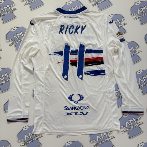 Match Worn Issued Signed Ricky Álvarez UC Sampdoria 2016/2017 Away Shirt
